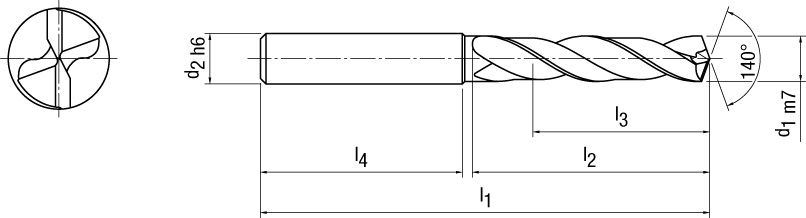 BORR INOX 2,5 MM MXF 3XD HM