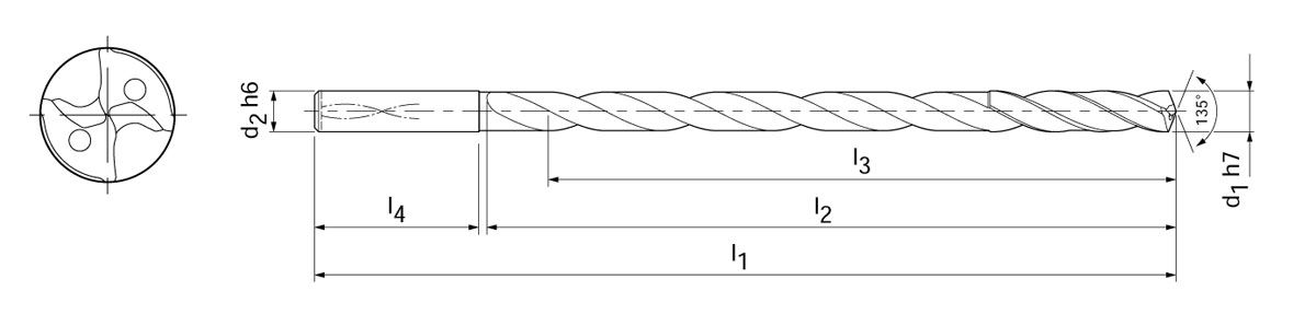 DRILL ALU DEEP 6 MM IC 15XD