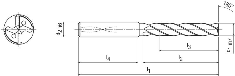 DRILL MEGA 180° 5,7 MXF IC 3XD