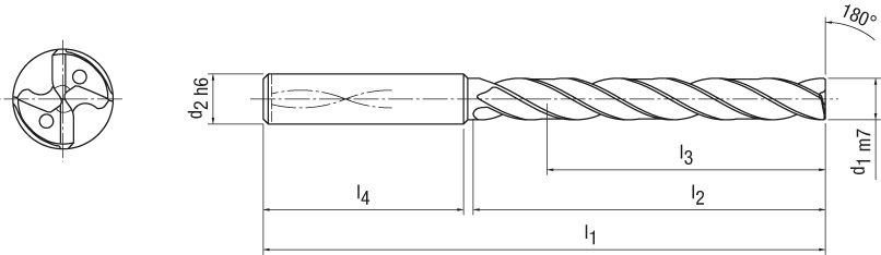 DRILL MEGA 180° 6,8 MXF IC 5XD